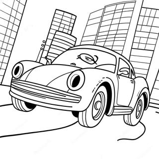 Spiderman Driving Fast Car Coloring Page 129480 62655