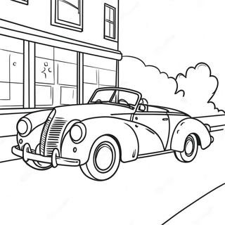 Spiderman In A Classic Car Coloring Page 129482 62661