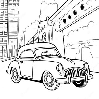 Spiderman In A Classic Car Coloring Page 129482 62663