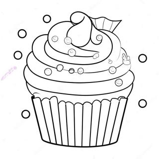Whimsical Rainbow Sprinkle Cupcake Coloring Page 129532 62698