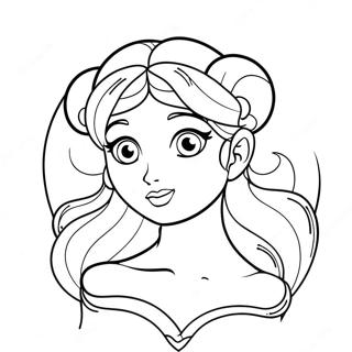 Princess Serenity In Celestial Background Coloring Page 129560-62727