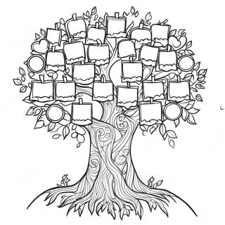 Family Tree Coloring Pages