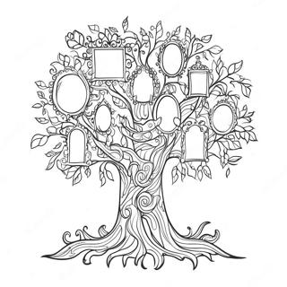 Colorful Family Tree Coloring Page 129583-62735