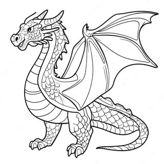 Epic Fourth Wing Dragon Coloring Page 129608-62753