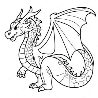 Epic Fourth Wing Dragon Coloring Page 129608-62754