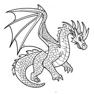 Epic Fourth Wing Dragon Coloring Page 129608-62755