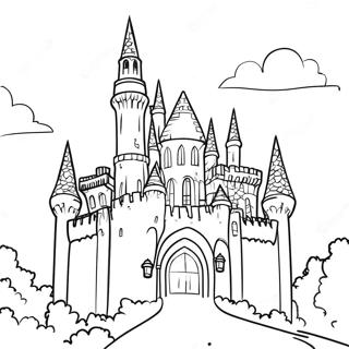 Majestic Fourth Wing Castle Coloring Page 129610-62761