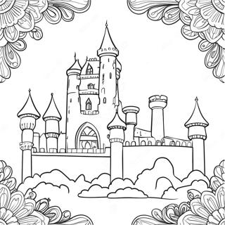 Majestic Fourth Wing Castle Coloring Page 129610-62764