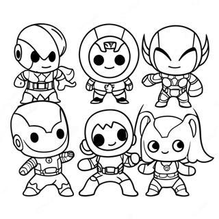 Cute Avengers Characters Coloring Page 129738 62858