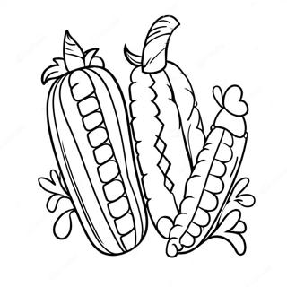 Rainbow Corn Coloring Pages