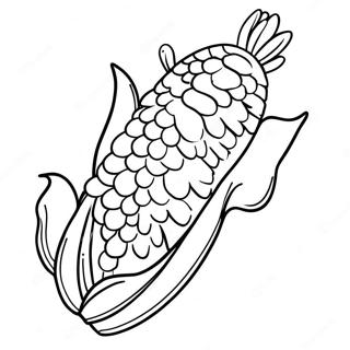 Rainbow Corn Coloring Page 129787-62892