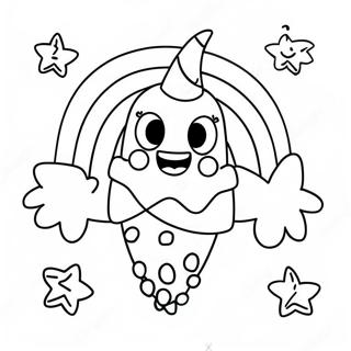 Cute Rainbow Corn With Sparkles Coloring Page 129788-62893