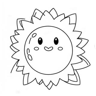 Cheerful Sun With Watermelon Coloring Page 129816-62922