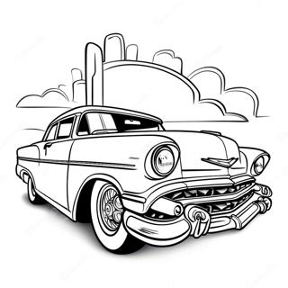 Stylish Chicano Lowrider Coloring Page 129841-62938