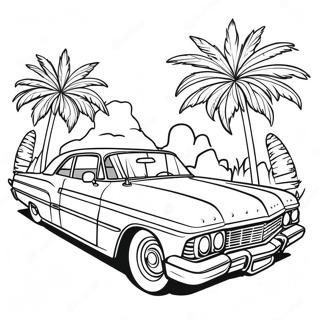Retro Chicano Lowrider Coloring Page 129843-62945