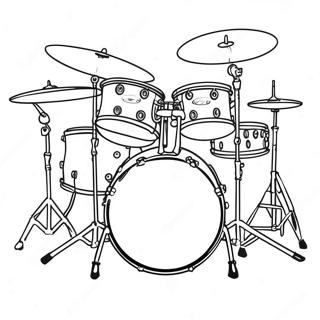 Colorful Drum Set Coloring Page 129918-62993