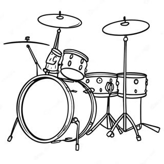 Colorful Drum Set Coloring Page 129918-62994