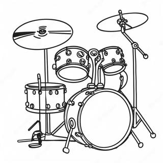 Jazz Drum Kit Coloring Page 129920-63002