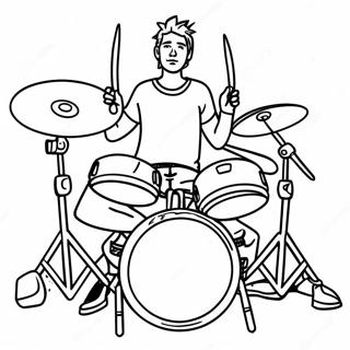 Rock Band Drummer Coloring Page 129921-63008
