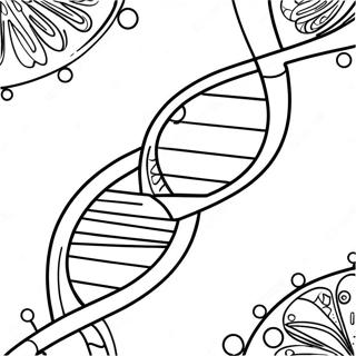 Dna Molecule With Bases Coloring Page 129945-63021