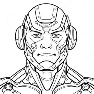 Cyborg Coloring Pages