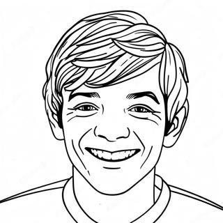 Louis Tomlinson Smiling Coloring Page 130150 63187