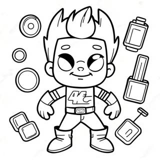 Johnny Test With Blingy Gadgets Coloring Page 130225-63233