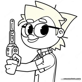 Johnny Test With Blingy Gadgets Coloring Page 130225-63234