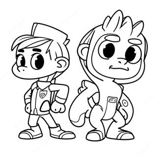 Johnny Test And Dukey Coloring Page 130227-63244