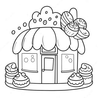 Cute Bakery Shop Coloring Page 130251-63253