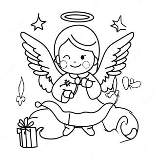 Angelic Christmas Scene Coloring Page 130276 63276