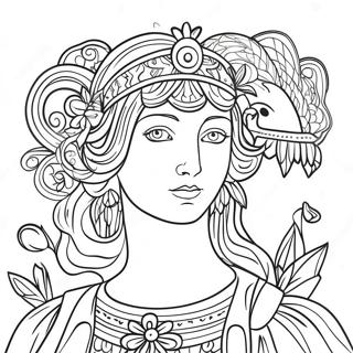 Vibrant Renaissance Art Coloring Page 130303-63298