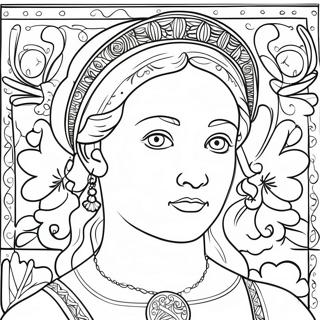 Renaissance Portraits Coloring Page 130305 63306