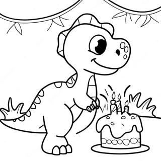 Dinosaur Birthday Coloring Page 130326-63309