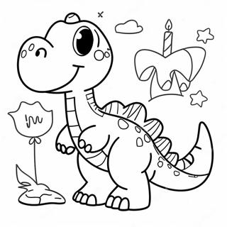 Dinosaur Birthday Coloring Page 130326-63312