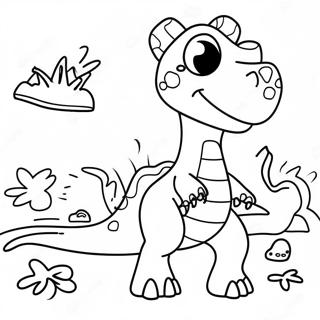 Colorful Dinosaur Party Coloring Page 130327-63313