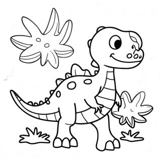 Colorful Dinosaur Party Coloring Page 130327-63314