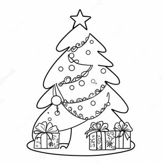 Whimsical Christmas Tree Coloring Page 13041 2853