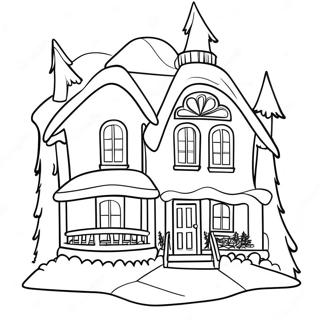 Christmas House Coloring Page 130429-63390