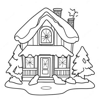 Christmas House Coloring Page 130429-63391