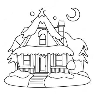 Christmas House Coloring Page 130429-63392