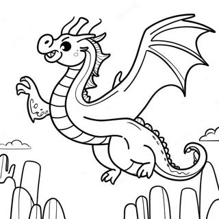 Flying Dragon Over Dragon City Coloring Page 130458 63426