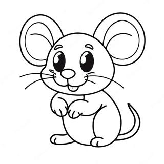 Cute Mouse Coloring Page 130505-63452