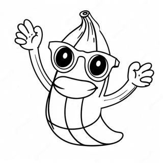 Silly Banana With Sunglasses Coloring Page 130533-63477