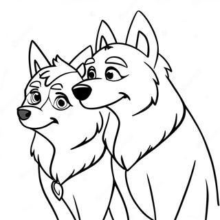 Balto And Jenna Friendship Coloring Page 130558-63494