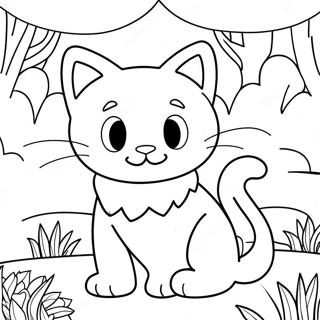 Nature Cat Coloring Pages