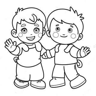Playful Little People Coloring Page 130716-63622