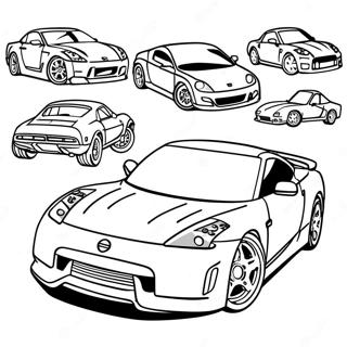 Nissan Sports Car Coloring Page 130739-63633