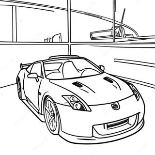 Nissan Sports Car Coloring Page 130739-63634