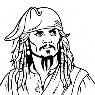 Jack Sparrow In Action Coloring Page 130920-63773